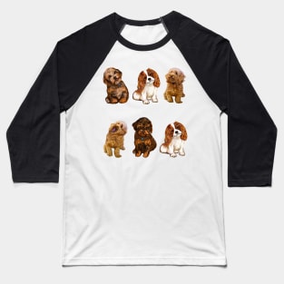Cavapoo Cavoodle puppy pattern -puppies galore ii ! cute cavalier king charles spaniel Baseball T-Shirt